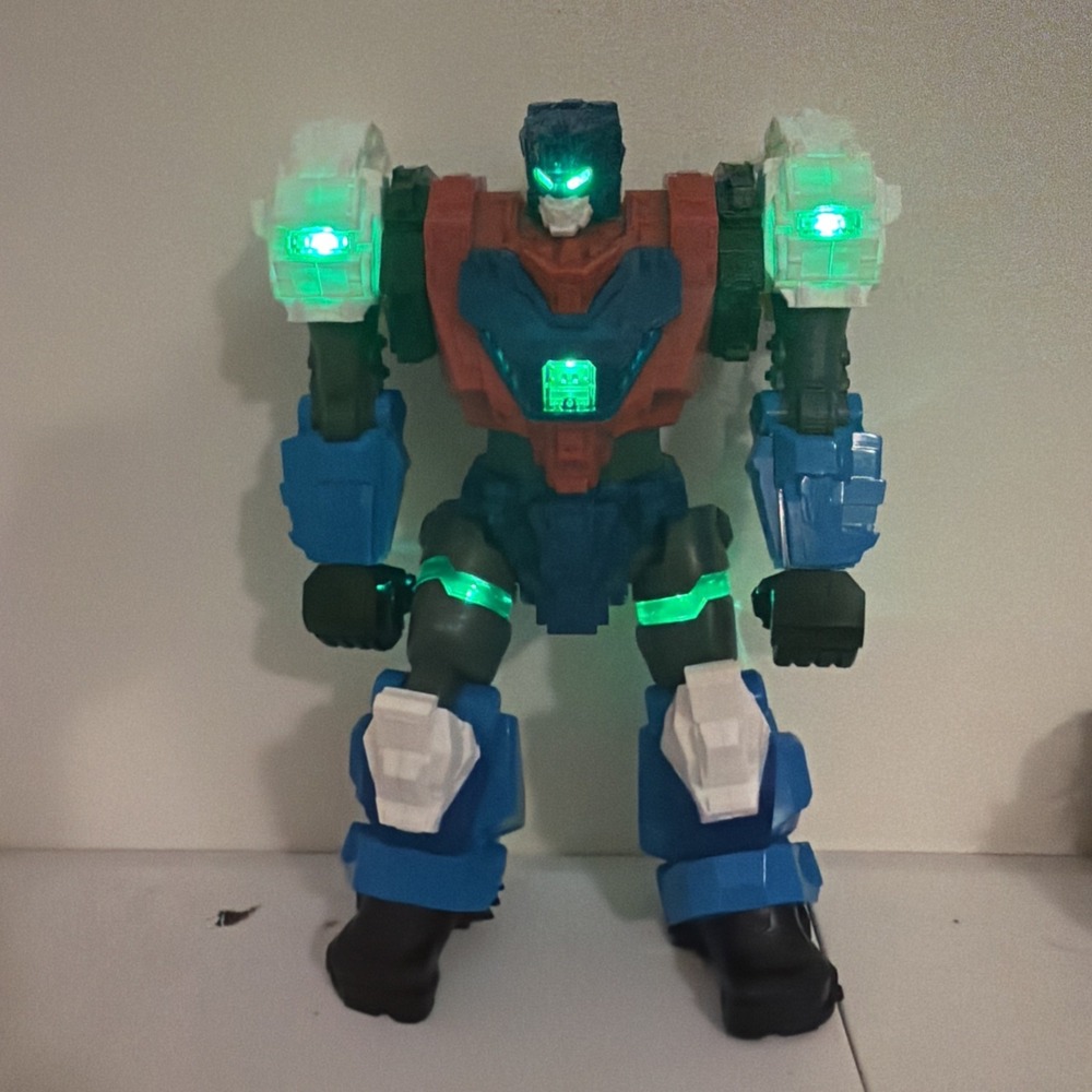 Adventure Force Cybomech Battle Robot 12" Action Figure Lights & Sounds Blue Red